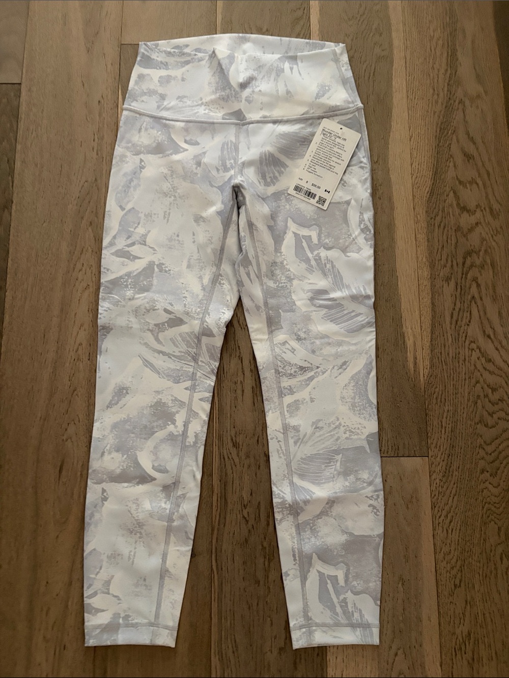 lululemon athletica White & Light Gray Abstract Print Leggings